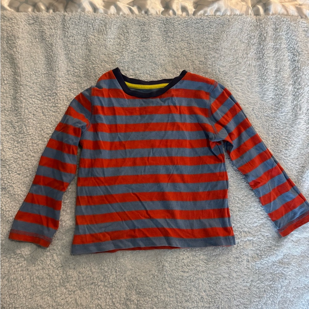 Mini Boden Red and Blue Long Sleeve Tee